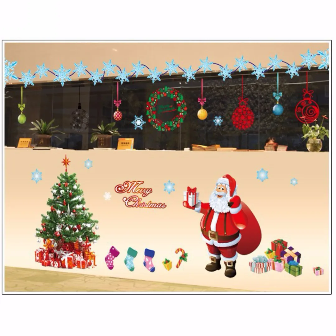 1 x Large Removable Christmas Wall stickers Window Decal Mural Vinyl Home Decor New