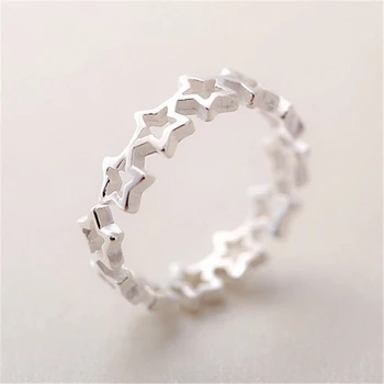 High Quality 925 Sterling Silver Stars Rings for Women Lovely Girls Christmas Gift Statement Jewelry Adjustable Size New Ring
High Quality 925 Sterling Silver Stars Rings for Women Lovely Girls Christmas Gift Statement Jewelry Adjustable Size New Ring