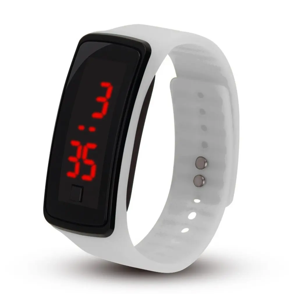 Силиконовые светодиодные часы для мужчин и женщин цифровые электронные