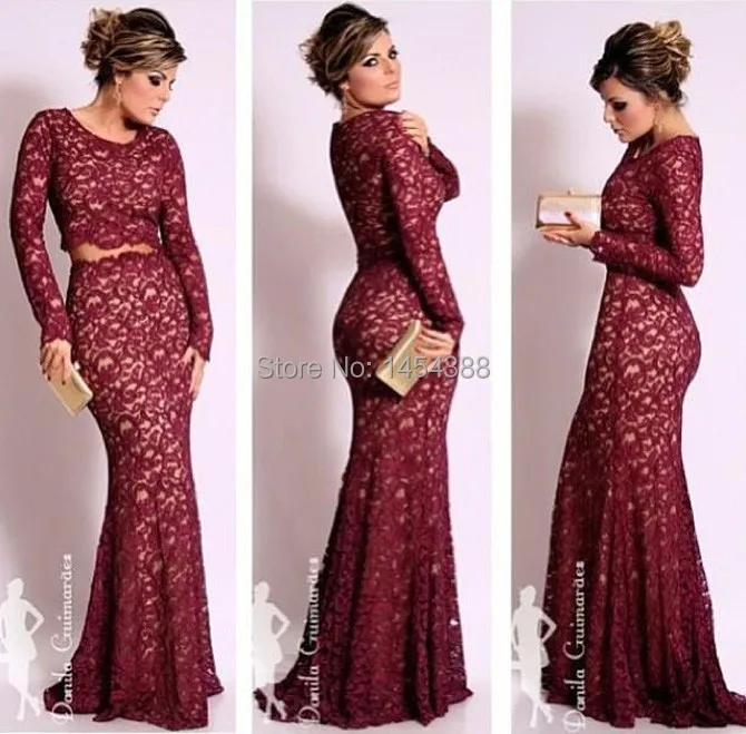 Free Shipping Vestidos De Renda Sexy Wine Red Lace Mermaid Evening Dresses With Long Sleeves Prom Dresses Satin SU486
Free Shipping Vestidos De Renda Sexy Wine Red Lace Mermaid Evening Dresses With Long Sleeves Prom Dresses Satin SU486