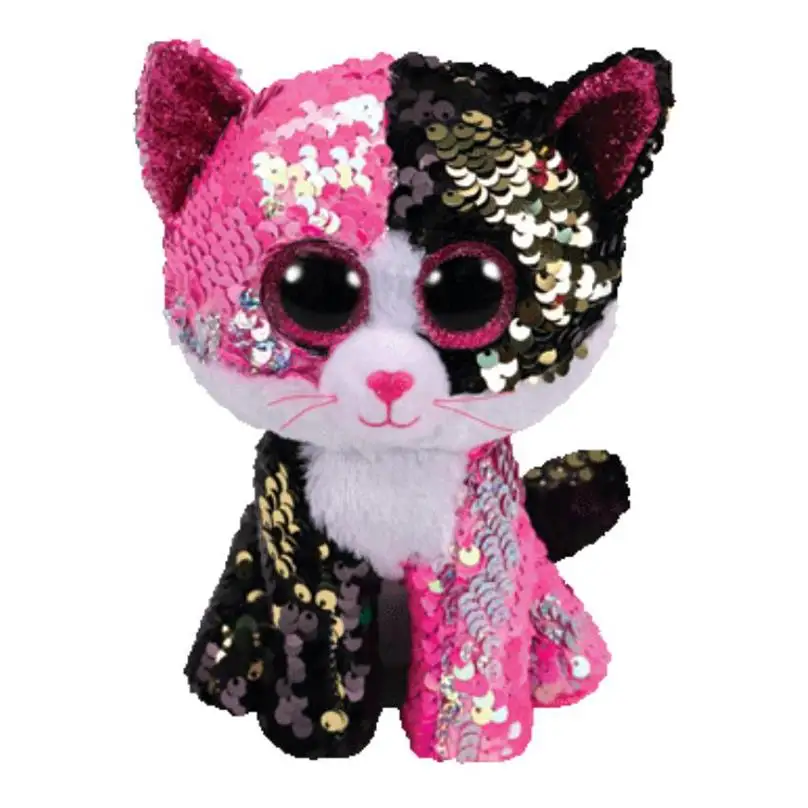 New 6" TY Beanie Boos Malibu the Pink-Black Sequin Cat 15cm Plush Stuffed Animal Collectible Toy Christmas Holiday Gift For Kids
New 6" TY Beanie Boos Malibu the Pink-Black Sequin Cat 15cm Plush Stuffed Animal Collectible Toy Christmas Holiday Gift For Kids