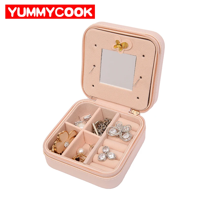 Women's Trave Jewelry Box Rings Earrings Necklace Organizer Chest Makeup Case With Cosmetic Mirror Accessories Supplies Stuff
Women's Trave Jewelry Box Rings Earrings Necklace Organizer Chest Makeup Case With Cosmetic Mirror Accessories Supplies Stuff