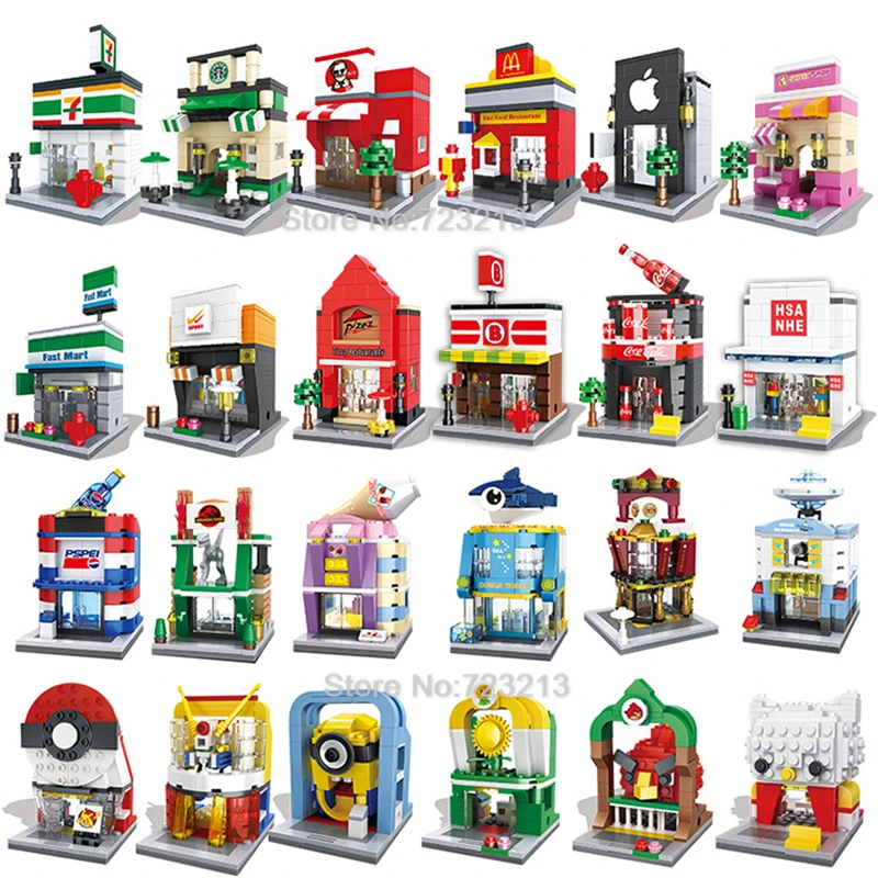 City Street Mini Retail Store Ica Cream Candy Cafe Poke Ball Apple Cartoon Pizza Shop MOC Building Blocks Bricks Toys
City Street Mini Retail Store Ica Cream Candy Cafe Poke Ball Apple Cartoon Pizza Shop MOC Building Blocks Bricks Toys