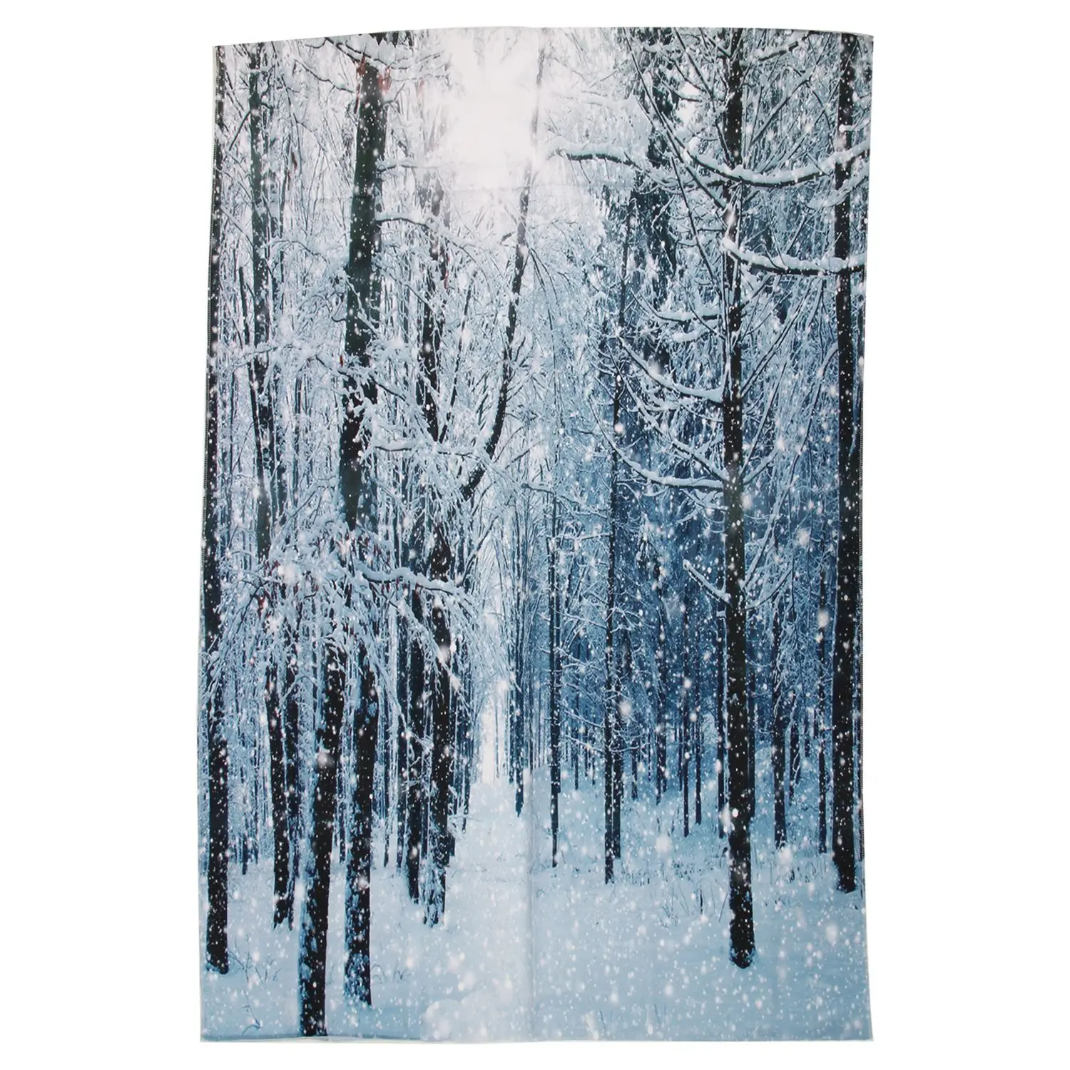 

Forest Tapestry Decor Snowy Trees Wooded Scenery Frosty Winter Park Winter Design Wall Hanging for Bedroom Living Room Dorm