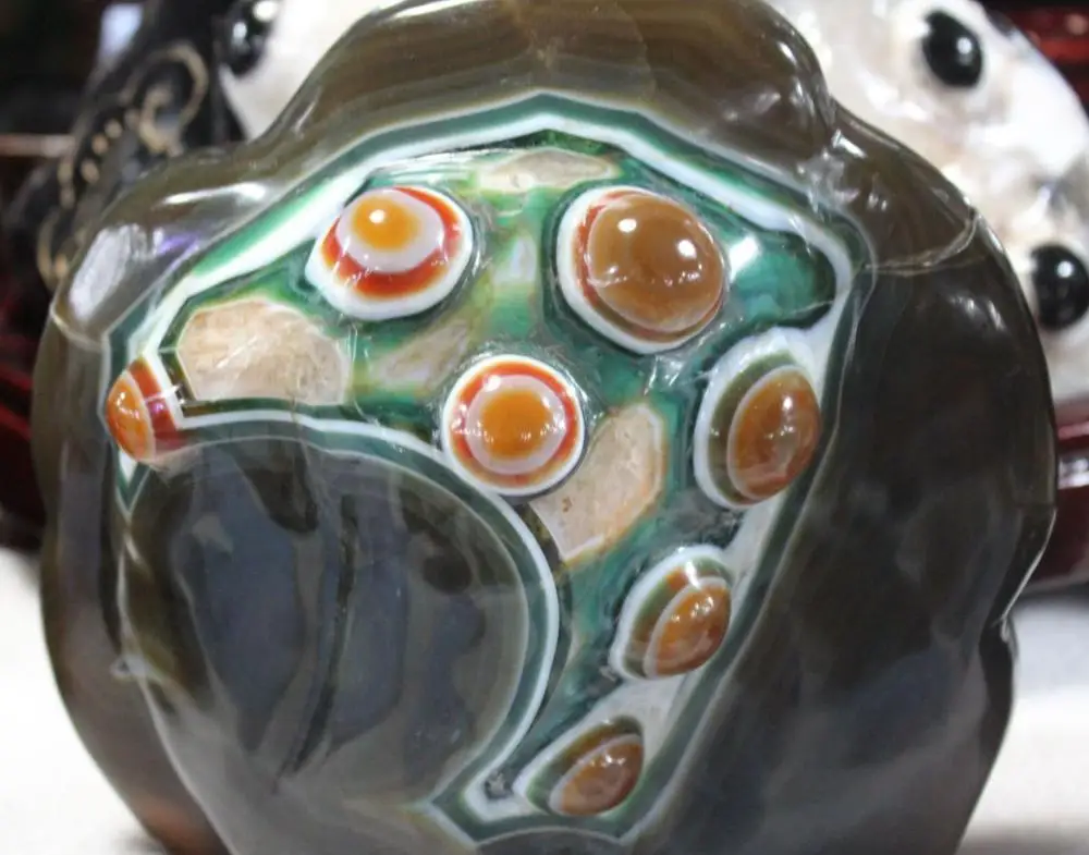 China Rare Authentic Collection Natural Onyx Agate DzI 7Eyes DZI Antiques Statue
China Rare Authentic Collection Natural Onyx Agate DzI 7Eyes DZI Antiques Statue