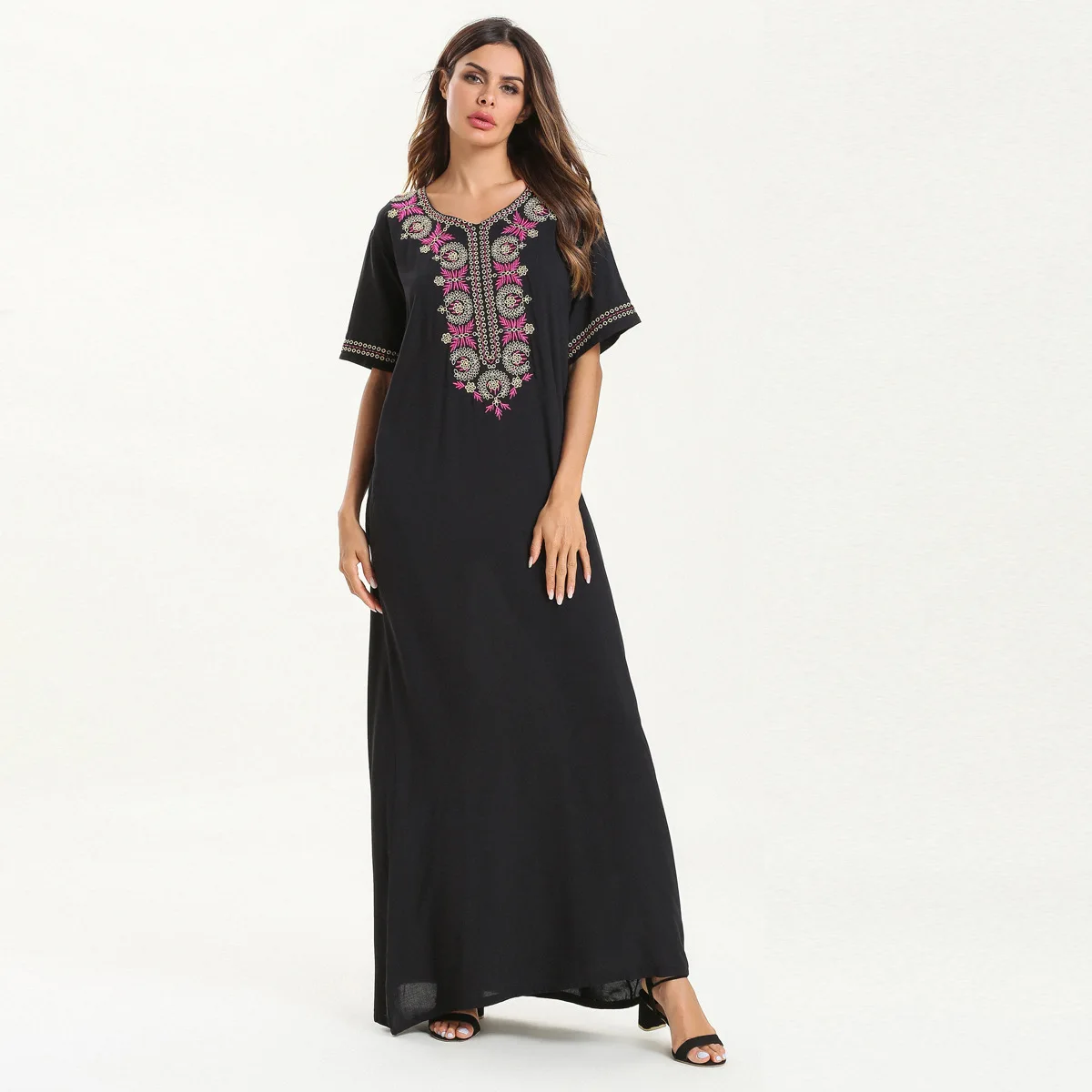 Kaftan Arabic Islamic Dubai Dress Muslim Moroccan Kaftan Malaysia Middle Eastern Abaya Short Sleeve Robe Musulmane Longue
Kaftan Arabic Islamic Dubai Dress Muslim Moroccan Kaftan Malaysia Middle Eastern Abaya Short Sleeve Robe Musulmane Longue