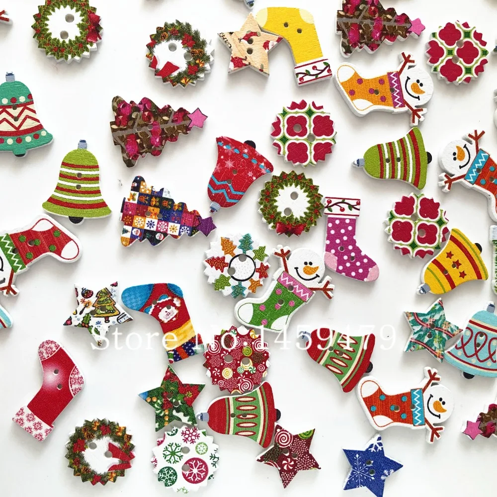 50pcs Variety Design Random Wooden Button Christmas Pattern Decorative Buttons Mix Garment Botoes Accessories For Craft DIY
50pcs Variety Design Random Wooden Button Christmas Pattern Decorative Buttons Mix Garment Botoes Accessories For Craft DIY