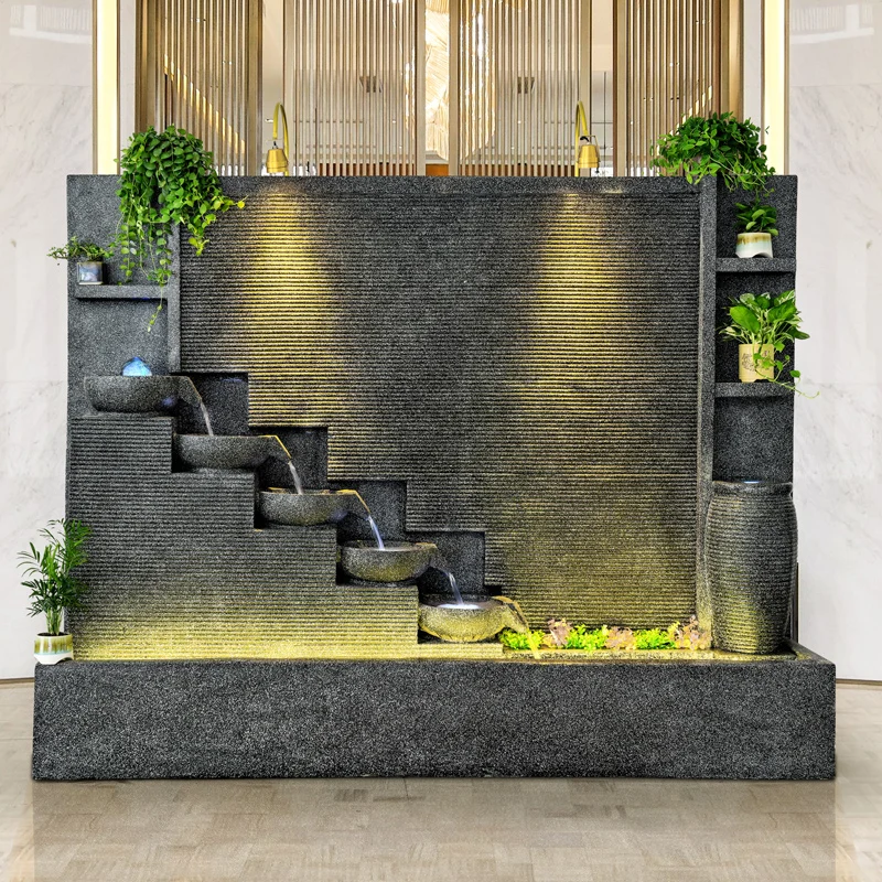 Asian fountain indoor wall