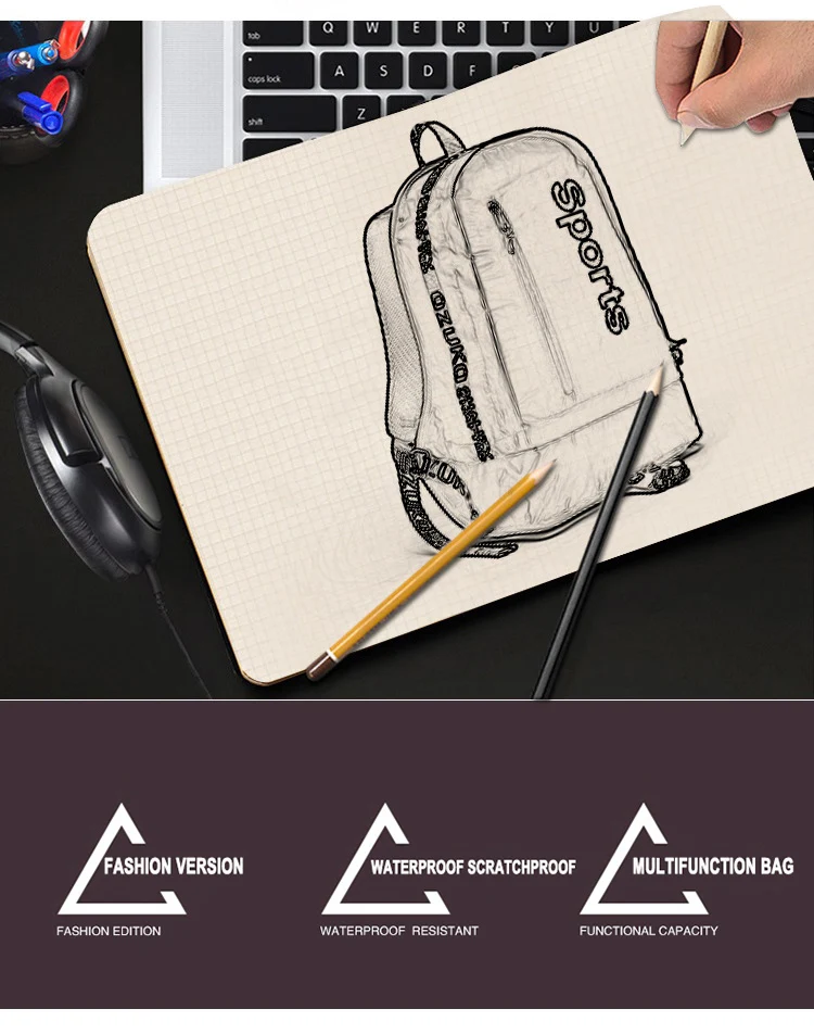 OZUKO Fashion Multifunction Sports Backpack with Shoes Bag for Men Women Laptop Shoulder Bag for Teenage Boys Girls Student Bag OZUKO Fashion Multifunction Sports Backpack with Shoes Bag for Men Women Laptop Shoulder Bag for Teenage Boys Girls Student Bag