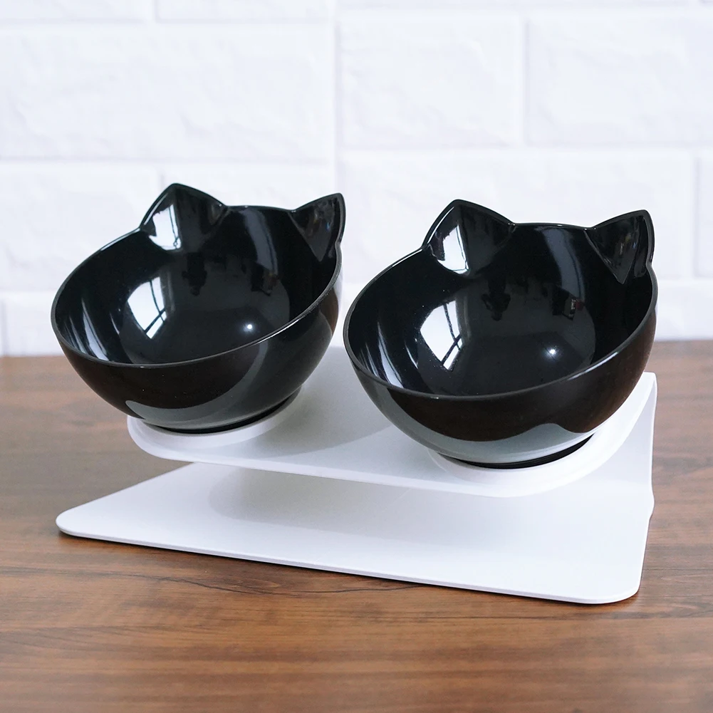 Pet Products Cute Pet Cat Feeding Bowl Cat Ears Shape Double Bowls Non-slip Transparent Pet Dog Cat Food Water Feeder Bowl
Pet Products Cute Pet Cat Feeding Bowl Cat Ears Shape Double Bowls Non-slip Transparent Pet Dog Cat Food Water Feeder Bowl