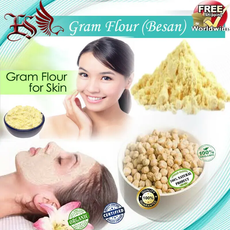 

New Gram Flour Chickpea Flour yellow split peas flour Besen Atta besan Free Ship
