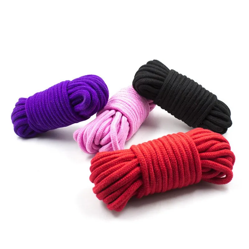 

3 Size Fetish Alternative Slave Bondage Rope Restraint Cotton Tied Rope Adult Game BDSM Handcuffs Sex Toys for Couples 5/10/20m