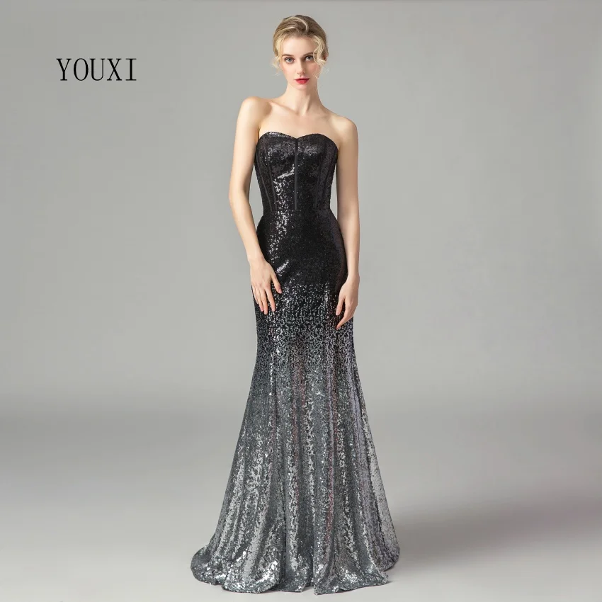 Sexy Sweetheart Lace Up Back Sequin Evening Dresses Sexy Black Silver Mixed Sequined Formal Long Prom Dress
Sexy Sweetheart Lace Up Back Sequin Evening Dresses Sexy Black Silver Mixed Sequined Formal Long Prom Dress