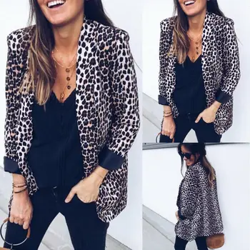 Plus Size Womens OL Jacket Coat Ladies Long Sleeve Leopard Cardigan Fashion Women Tops Outwear
Plus Size Womens OL Jacket Coat Ladies Long Sleeve Leopard Cardigan Fashion Women Tops Outwear