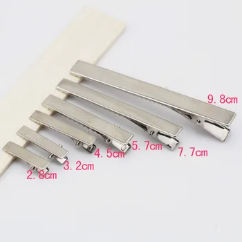 100 PCS Mixed size silver flat metal square clip crocodile clip Barrett bow DIY accessories hair clips 98/77/57/45/32/28mm
100 PCS Mixed size silver flat metal square clip crocodile clip Barrett bow DIY accessories hair clips 98/77/57/45/32/28mm