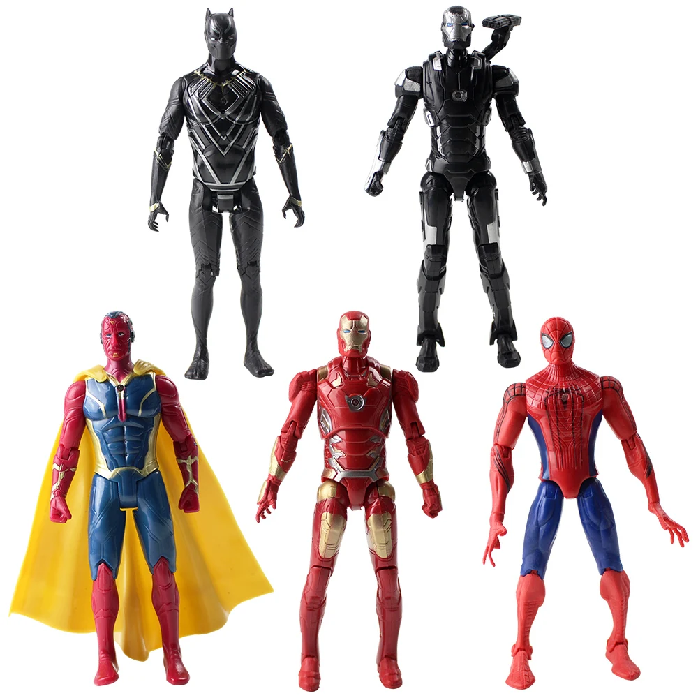 5pcs/lot Super Hero Superman Spiderman Iron Man Black Panther With LED Light Movable Figurine PVC Model Collection Figure Toys
5pcs/lot Super Hero Superman Spiderman Iron Man Black Panther With LED Light Movable Figurine PVC Model Collection Figure Toys