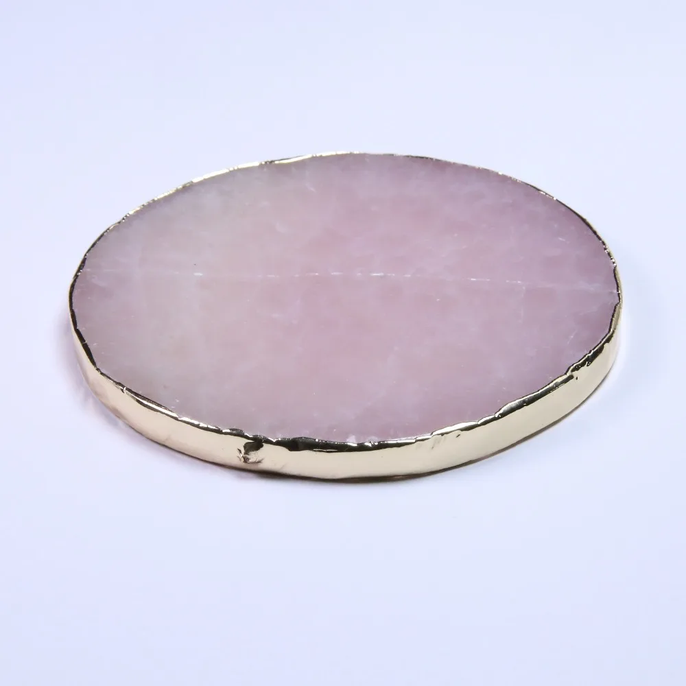 Drink Cup Mat Round Pink Quartz Slices Rose Stone Coasters Heart-shaped Crafts Handmade Home Decoration Art Healing Feng Shui
Drink Cup Mat Round Pink Quartz Slices Rose Stone Coasters Heart-shaped Crafts Handmade Home Decoration Art Healing Feng Shui