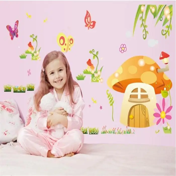 Colorful Cartoon forest mushroom butterfly home decal wall stickers for kids girls babys room childhood creative sticker
Colorful Cartoon forest mushroom butterfly home decal wall stickers for kids girls babys room childhood creative sticker