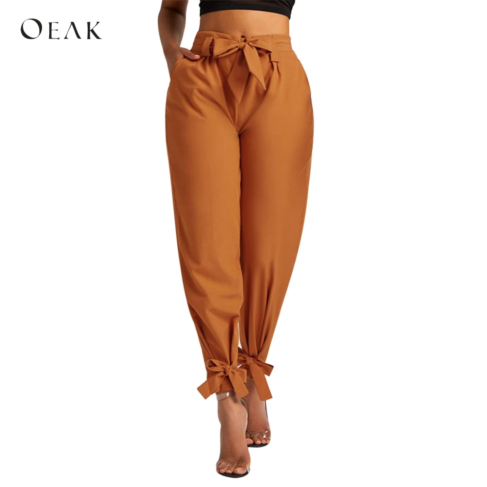 Oeak Women's Pants High Waist Casual Trousers Loose Drawstring Pencil Solid Plus Size Pantalon Femme 2019 Summer Trousers
Oeak Women's Pants High Waist Casual Trousers Loose Drawstring Pencil Solid Plus Size Pantalon Femme 2019 Summer Trousers