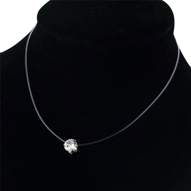 Trendy Sexy Transparent Invisible Fishing Line Round Zircon Choker Necklace For Women New Jewelry Gift
Trendy Sexy Transparent Invisible Fishing Line Round Zircon Choker Necklace For Women New Jewelry Gift