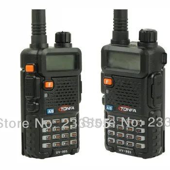 2pcs Black NEW Radio Walkie Talkie TONFA UV-985 Dual Band 8W VHF 136-174MHz&UHF 400-470MHz FM VOX DTMF ANI-ID CB Two Way Radio
2pcs Black NEW Radio Walkie Talkie TONFA UV-985 Dual Band 8W VHF 136-174MHz&UHF 400-470MHz FM VOX DTMF ANI-ID CB Two Way Radio