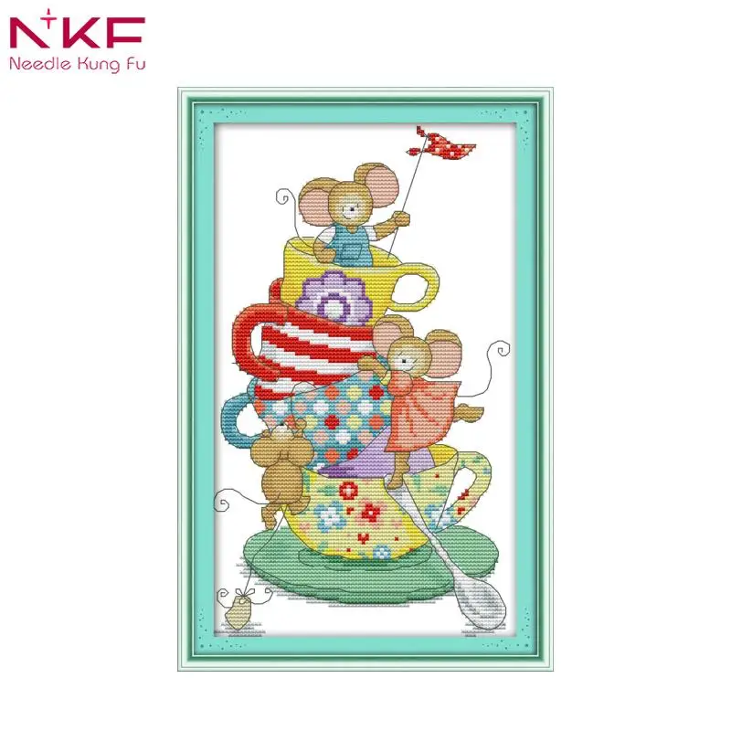 NKF occupation mouse cup animal style counted stamped cross stitch kit handmade embroidery for needlework
NKF occupation mouse cup animal style counted stamped cross stitch kit handmade embroidery for needlework