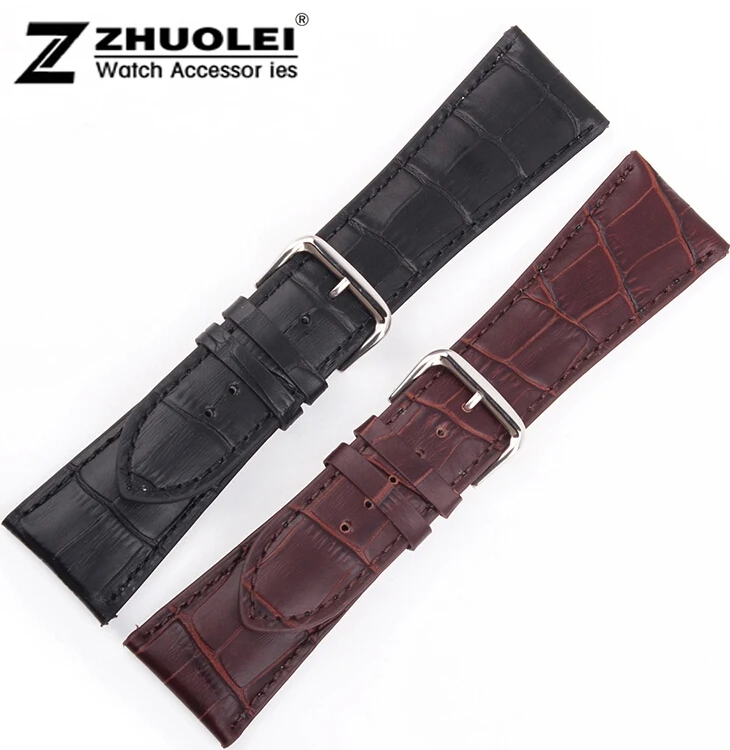 22mm 23mm 24mm 26mm 28mm Black Brown New High Quality Italy Genuine Leather Watch band Strap Bracelets Silver Pin Buckle Clasp
22mm 23mm 24mm 26mm 28mm Black Brown New High Quality Italy Genuine Leather Watch band Strap Bracelets Silver Pin Buckle Clasp