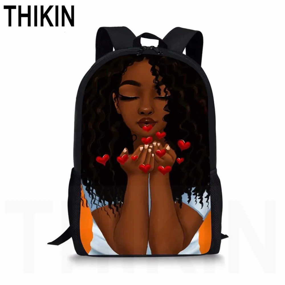 THIKIN African Schoolbag Backpack for Children Art Black Girls Printed Teenager Girls Boys School Bag Students Cute Book Bag
THIKIN African Schoolbag Backpack for Children Art Black Girls Printed Teenager Girls Boys School Bag Students Cute Book Bag