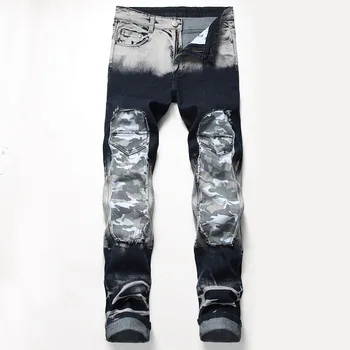 2019 Jeans Men Vintage Patchwork Hole Stretch Straight Bleached Denim Male Trousers Cowboy Pleated Fashion
2019 Jeans Men Vintage Patchwork Hole Stretch Straight Bleached Denim Male Trousers Cowboy Pleated Fashion