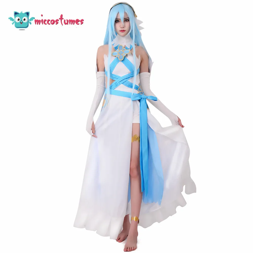 Fire Emblem Fates Birthright Singer White Azura Cosplay Costume (headwear and stickers included) Anime Women Dress
Fire Emblem Fates Birthright Singer White Azura Cosplay Costume (headwear and stickers included) Anime Women Dress