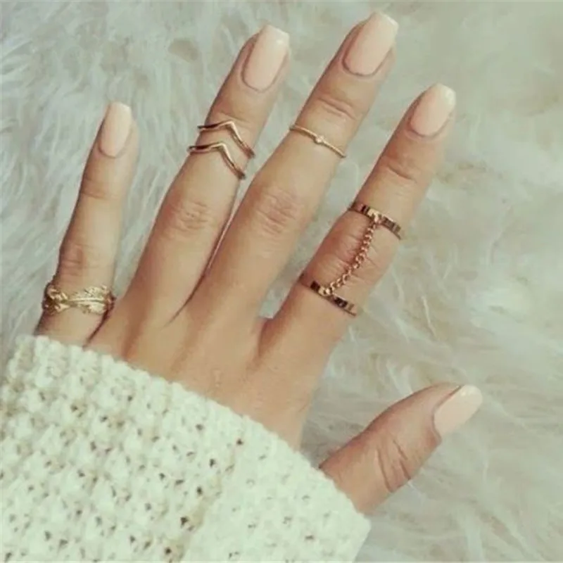 6/Pcs Charm Crystal Leaf Midi Finger Rings Set For Women Gold/Silver Adjustable Chain Ring Sets for Girls Punk Fashion Jewelry
6/Pcs Charm Crystal Leaf Midi Finger Rings Set For Women Gold/Silver Adjustable Chain Ring Sets for Girls Punk Fashion Jewelry