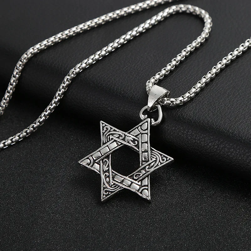 Cool Men Necklace Star Of David Pendant Israel Chain Necklaces Men Women Stainless Steel Judaica Silver Color Jewish Jewelry
Cool Men Necklace Star Of David Pendant Israel Chain Necklaces Men Women Stainless Steel Judaica Silver Color Jewish Jewelry