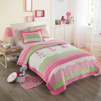 Kids Cotton Bedspread Quilt Set 2pcs Coverlet Princess Applique Quilts Embroidered Bed Covers Twin Size Girls Bedding Blanket
Kids Cotton Bedspread Quilt Set 2pcs Coverlet Princess Applique Quilts Embroidered Bed Covers Twin Size Girls Bedding Blanket