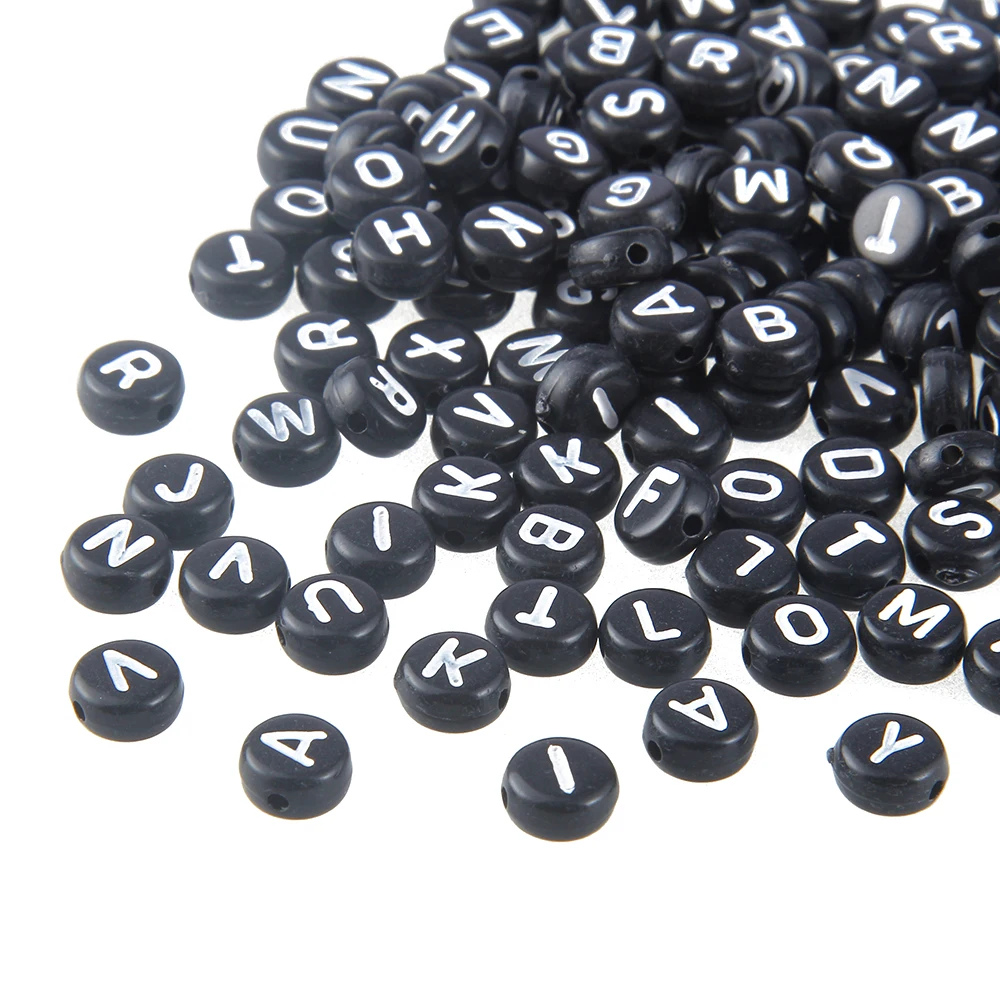 2018 New 200/500PCS black Letter Beads Alphabet Acrylic Beads For Jewelry Making 7mm Children Bracelets DIY Jewelry Accessories
2018 New 200/500PCS black Letter Beads Alphabet Acrylic Beads For Jewelry Making 7mm Children Bracelets DIY Jewelry Accessories
