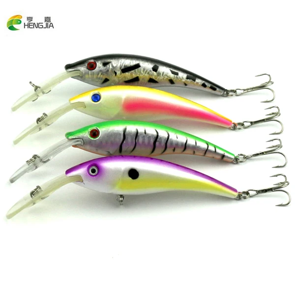 HENGJIA 8PCS Trolling Fishing Lure 12cm 15g Minnow Diving Depth 2-2.7m Artificial Bait Wobblers Tackle | Спорт и развлечения