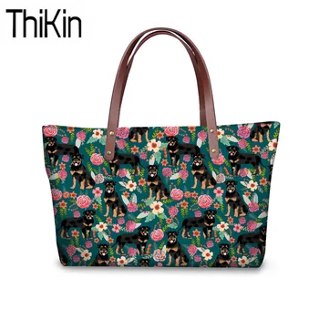 THIKIN Rottweiler Floral Dog Printing Shoulder Bags Women Brand Designer Handbags for Females Large Capacity Top-Handle Bags
THIKIN Rottweiler Floral Dog Printing Shoulder Bags Women Brand Designer Handbags for Females Large Capacity Top-Handle Bags