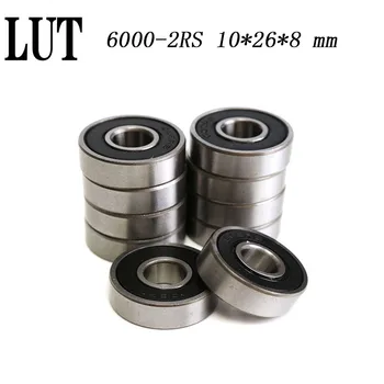 

10PCS High quality ABEC-5 6000 2RS 6000RS 6000-2RS 6000 RS 6000-2RSH 10x26x8 10*26*8 mm Rubber seal Deep Groove Ball Bearings