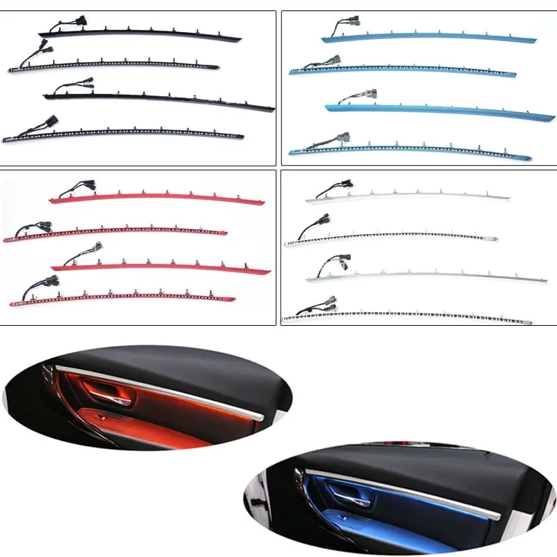 Four Interior Doors Panel LED Decorative Trims Lights With Blue And Orange Colors Atmosphere Lights For BMW 3 Series F30 12-18
Four Interior Doors Panel LED Decorative Trims Lights With Blue And Orange Colors Atmosphere Lights For BMW 3 Series F30 12-18