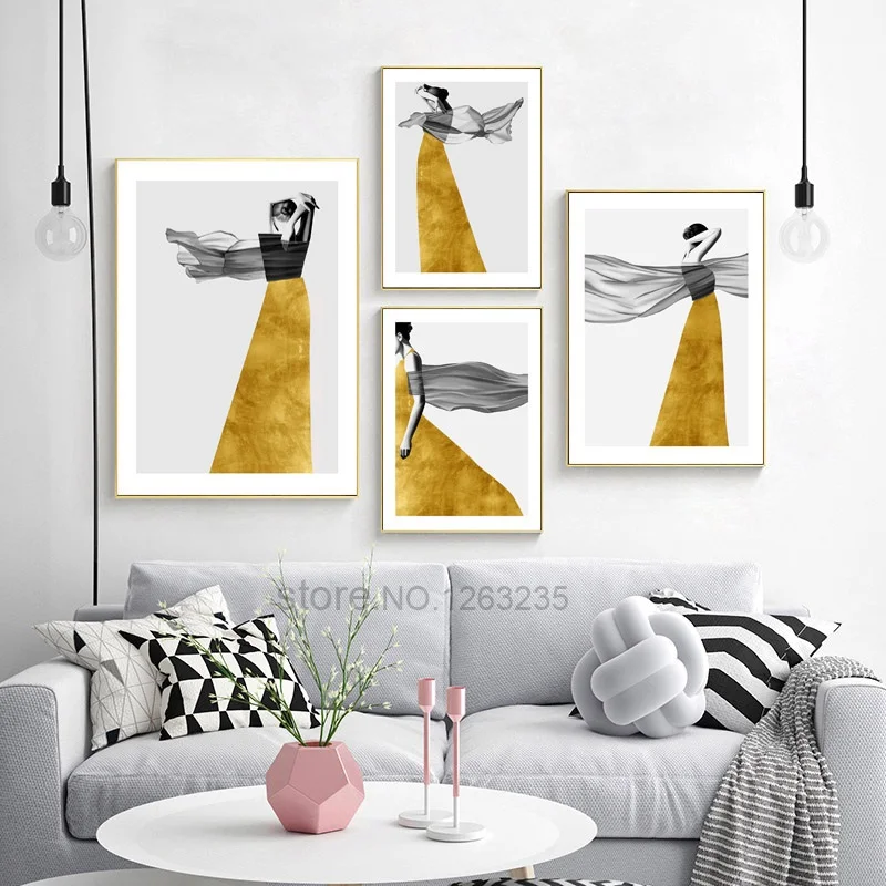 Abstract Gold Girl Nordic Style Canvas Modular Wall Pictures for Living Room Modern Home Decoration Art Posters and Prints
Abstract Gold Girl Nordic Style Canvas Modular Wall Pictures for Living Room Modern Home Decoration Art Posters and Prints