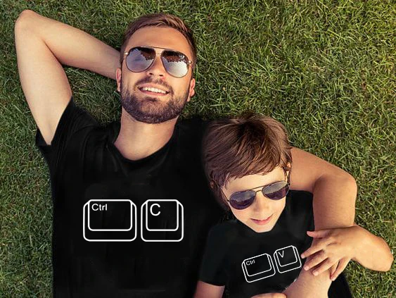 Ctrl C Ctrl V Family Matching T Shirt Man Son Daughter Dad T Shirt Tops Kids Baby Girl Boys Casual T Shirt Father and Children
Ctrl C Ctrl V Family Matching T Shirt Man Son Daughter Dad T Shirt Tops Kids Baby Girl Boys Casual T Shirt Father and Children