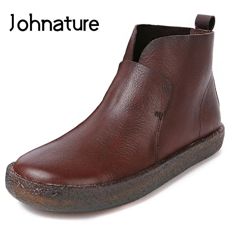 Johnature 2019 New Spring/Autumn Genuine Leather Casual Retro Round Toe Special Ankle Boots Slip-on Flat Platform Women Shoes
Johnature 2019 New Spring/Autumn Genuine Leather Casual Retro Round Toe Special Ankle Boots Slip-on Flat Platform Women Shoes