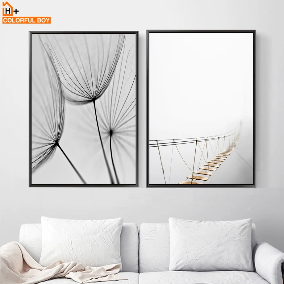 Dandelion Bridge Landscape Wall Art Canvas Painting Nordic Posters And Prints Black White Wall Pictures For Living Room Decor
Dandelion Bridge Landscape Wall Art Canvas Painting Nordic Posters And Prints Black White Wall Pictures For Living Room Decor