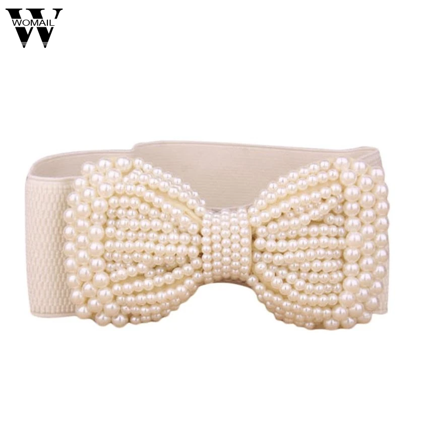 Fashion Women Belts Bowknot Stretch Elastic Wide Belt Simulated Pearl Waistband Black Khaki
Fashion Women Belts Bowknot Stretch Elastic Wide Belt Simulated Pearl Waistband Black Khaki