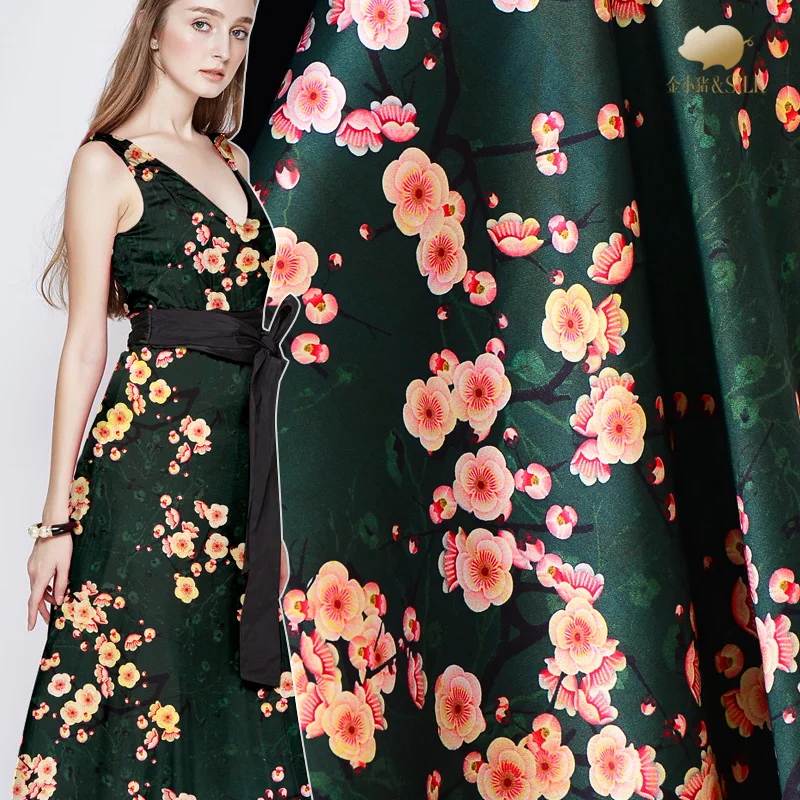 Digital inkjet peach silk fabric satin 19mm soft cheongsam dress silk stretch satin fabric wholesale silk cloth 108 cm width
Digital inkjet peach silk fabric satin 19mm soft cheongsam dress silk stretch satin fabric wholesale silk cloth 108 cm width
