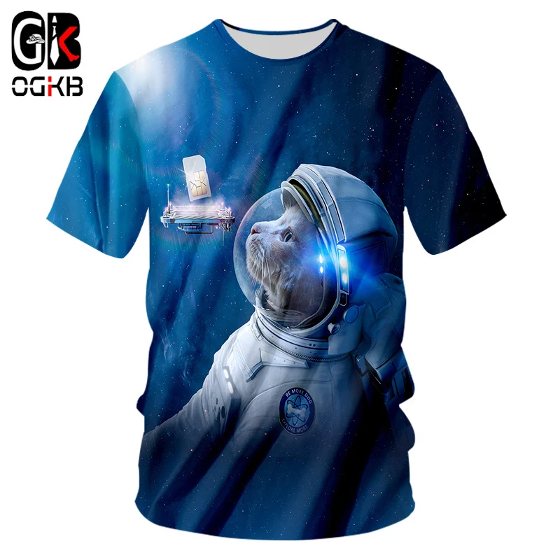 OGKB T-shirt Hombre New Short Cartooon 3D Tshirt Printed Cat Astronaut Casual 5XL 6XL Tops Tees For Men Spring T Shirts Homme
OGKB T-shirt Hombre New Short Cartooon 3D Tshirt Printed Cat Astronaut Casual 5XL 6XL Tops Tees For Men Spring T Shirts Homme