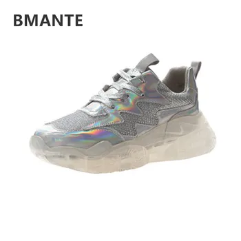 Women Casual Transparent Sole Vulcanize sneakers Flat Increased Thick Bottom Breathable Platform Female Silver Shoes Footwear
Women Casual Transparent Sole Vulcanize sneakers Flat Increased Thick Bottom Breathable Platform Female Silver Shoes Footwear
