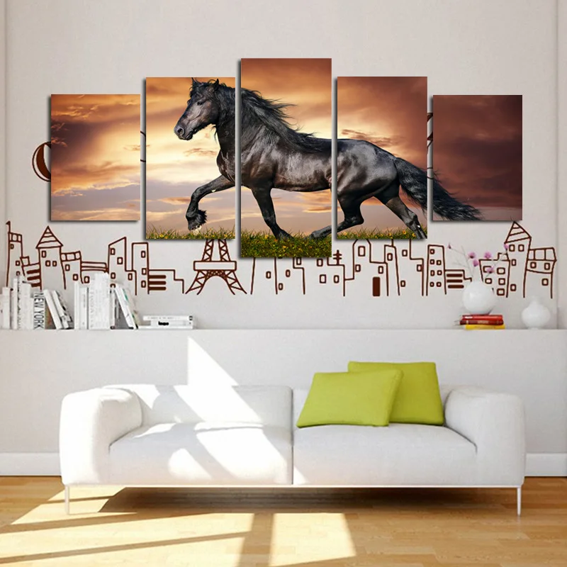 5Pcs Animal Indian Black Short Leg Horse Oil Painting Canvas Prints for Wall Art Picture for Bedroom Living Room Home Decor
5Pcs Animal Indian Black Short Leg Horse Oil Painting Canvas Prints for Wall Art Picture for Bedroom Living Room Home Decor