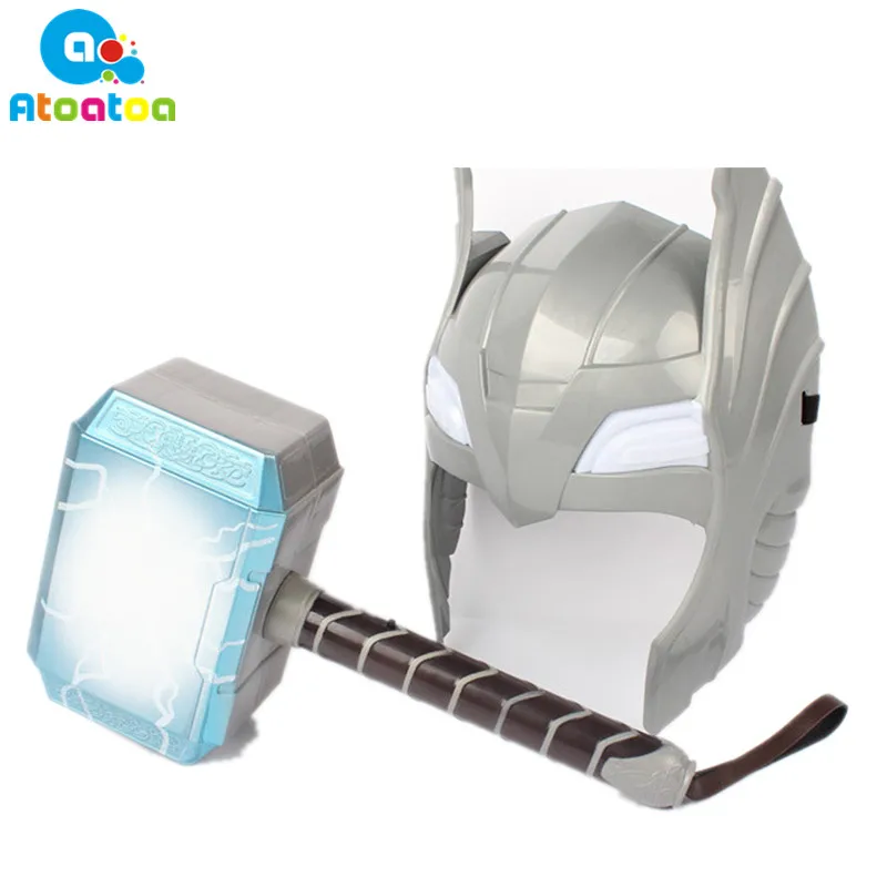 Child Cosplay The Avengers 2 Thor LED light luminous sounding Helmet Mask Weapon hammer quake model toy gifts
Child Cosplay The Avengers 2 Thor LED light luminous sounding Helmet Mask Weapon hammer quake model toy gifts