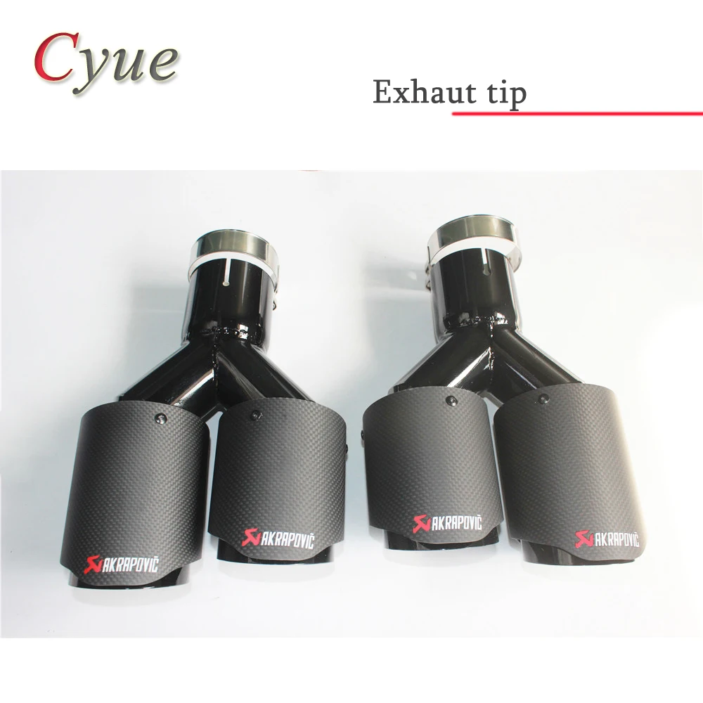 1Pair Black Stainless Steel ''Y'' Type Akrapovic Dual Exhaust Pipe Carbon Fiber Exhaust Tip Muffler End Pipe Car Exhaust Tips
1Pair Black Stainless Steel ''Y'' Type Akrapovic Dual Exhaust Pipe Carbon Fiber Exhaust Tip Muffler End Pipe Car Exhaust Tips