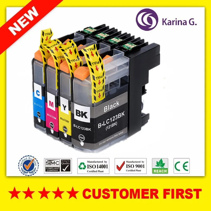 4PK for LC123 Compatible Ink Cartridge With Chip For Brother MFC-J4410DW/MFC-J4510DW/MFC-J4610DW/MFC-J4710DW/MFC-J2510
4PK for LC123 Compatible Ink Cartridge With Chip For Brother MFC-J4410DW/MFC-J4510DW/MFC-J4610DW/MFC-J4710DW/MFC-J2510